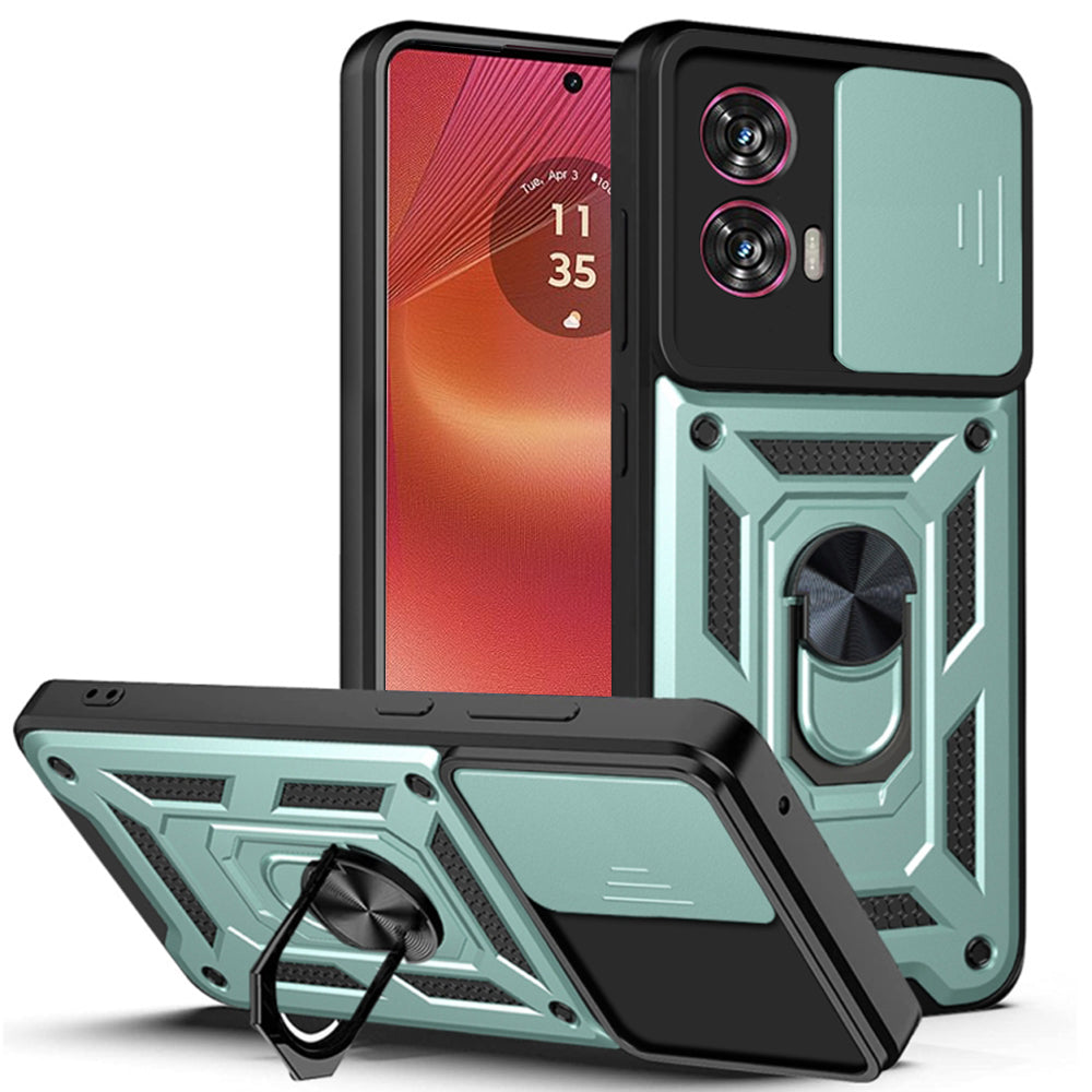 Tok Motorola Edge 50 Fusion készülékhez, Techsuit, CamShield, Zöld