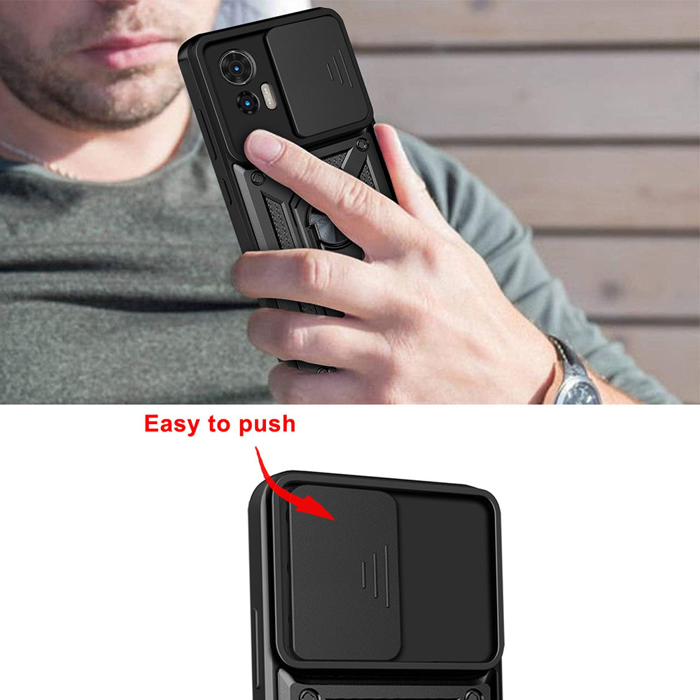 Tok Motorola Edge 50 Fusion készülékhez, Techsuit, CamShield, Zöld