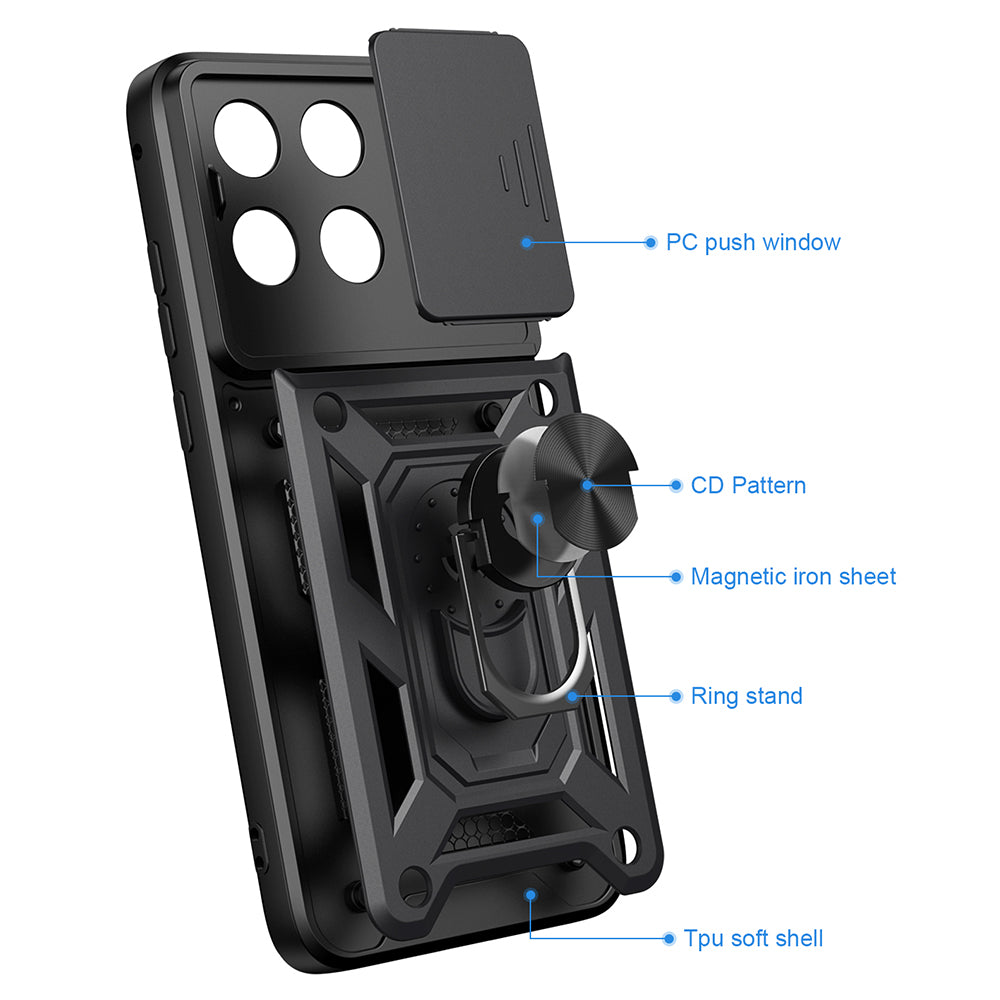Tok Motorola Edge 70 Fusion-hoz, Techsuit, CamShield, Rózsaarany