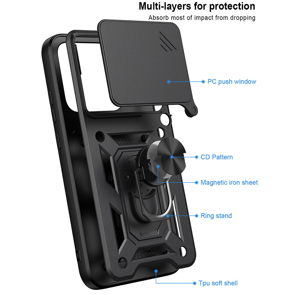 Tok Motorola Edge 70 Pro-hoz, Techsuit, CamShield, Fekete