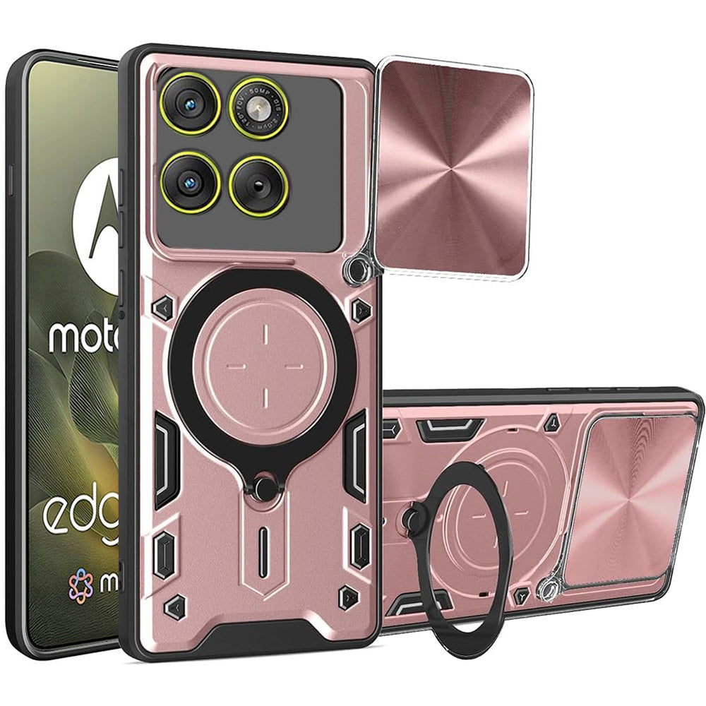 Tok Motorola Edge 70-hoz, Techsuit, CamGuard Pro, Arany Rózsaszín