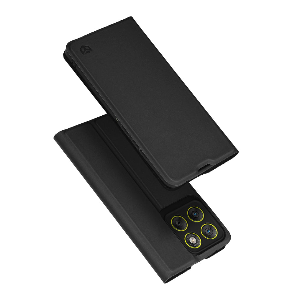 Tok Motorola Edge 70-hoz, Techsuit, Magskin Book, Fekete
