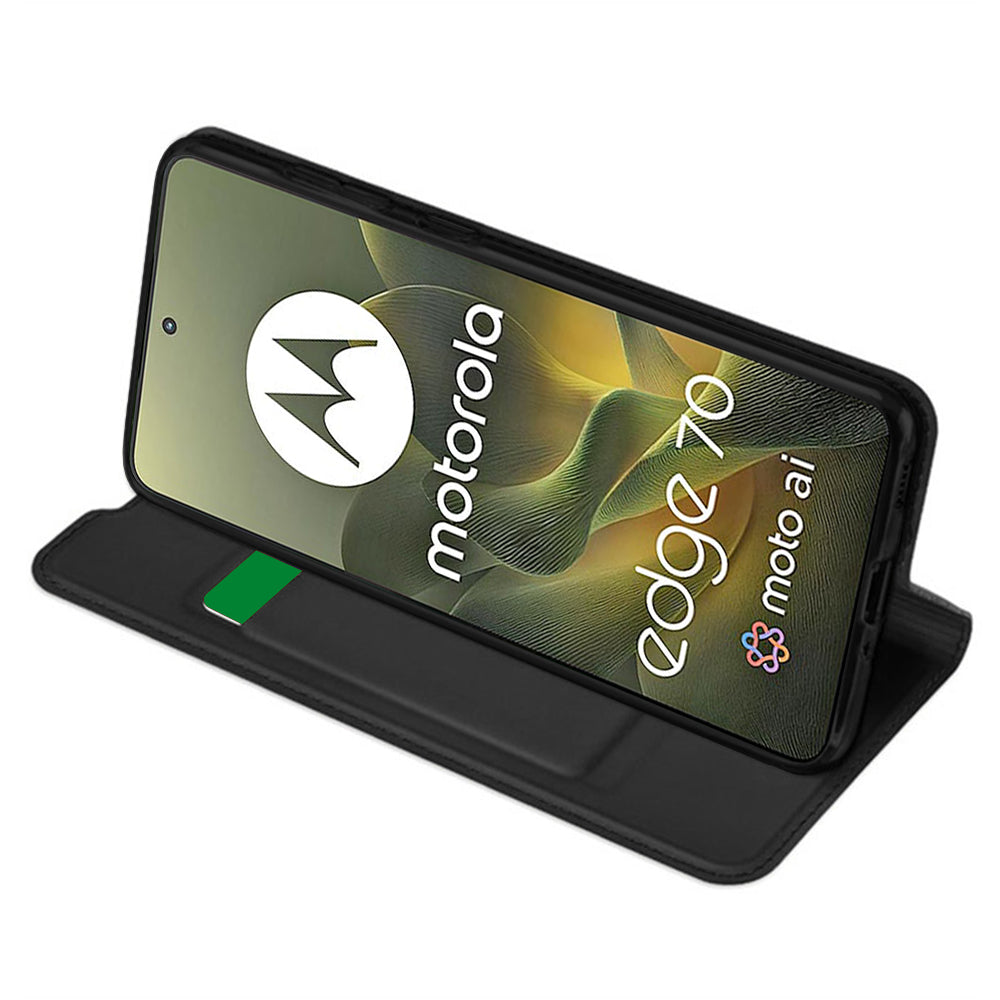 Tok Motorola Edge 70-hoz, Techsuit, Magskin Book, Fekete