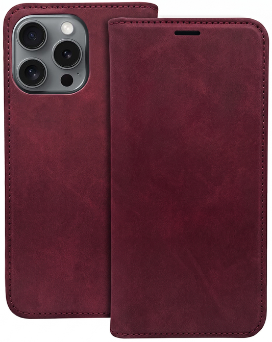 Tok Motorola Moto G34-hez, OEM, Smart Suede, Bordó