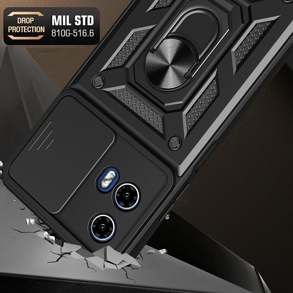 Tok Motorola Moto G67 Power / G57 Power készülékhez, Techsuit, CamShield, Fekete
