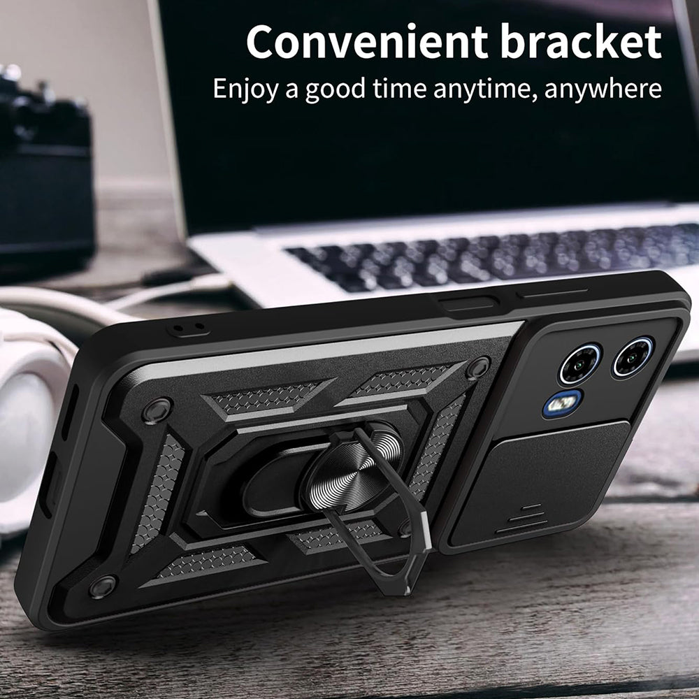 Tok Motorola Moto G67 Power / G57 Power készülékhez, Techsuit, CamShield, Fekete