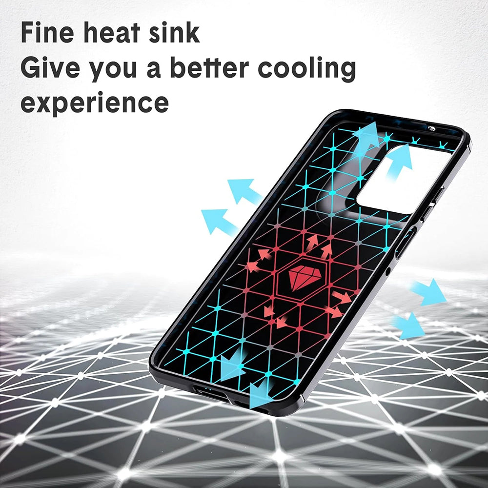 Case for Motorola Moto G67 Power / G57 Power, Techsuit, Carbon, Black
