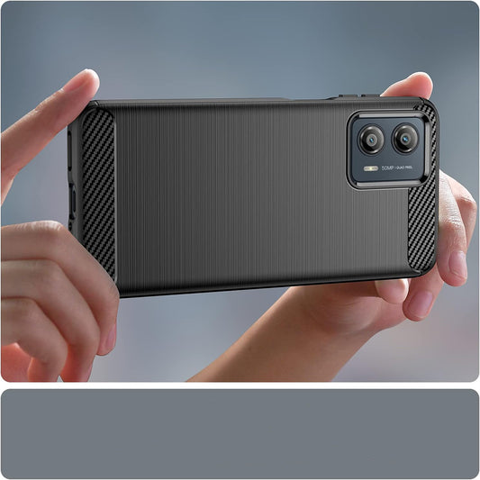 Tok Motorola Moto G85-hez, Techsuit, Karbon, Fekete