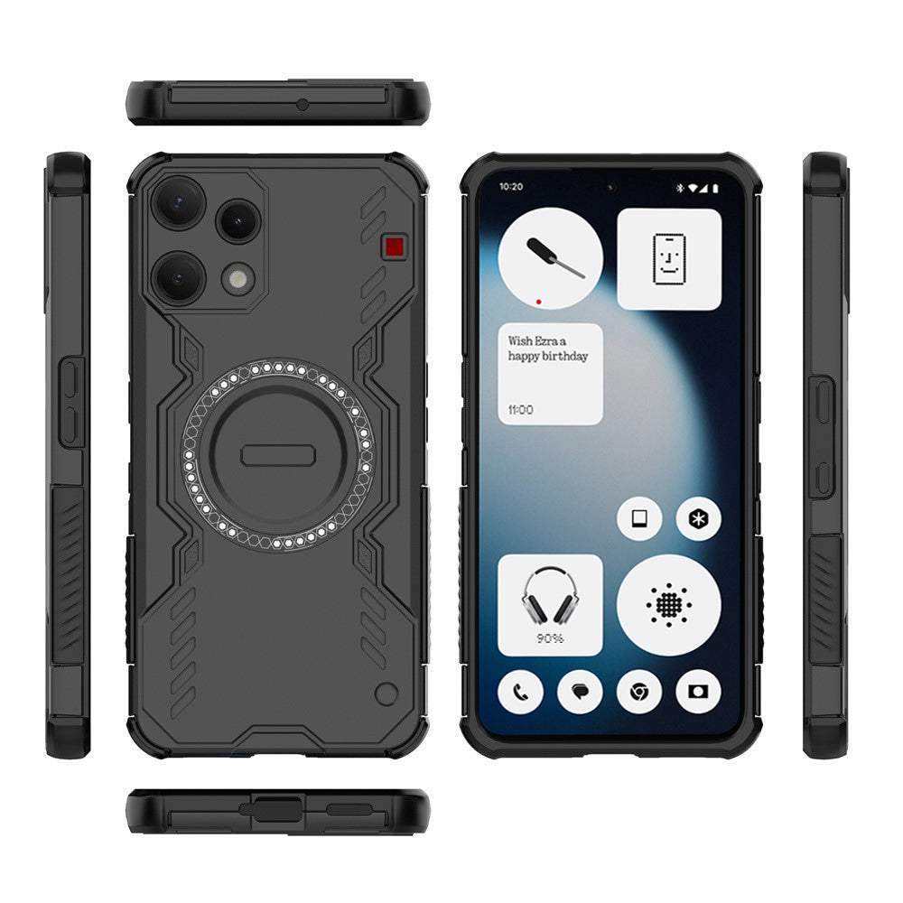 MagSafe tok Nothing Phone (3a) Lite-hoz, Techsuit, ArmorMag, Fekete