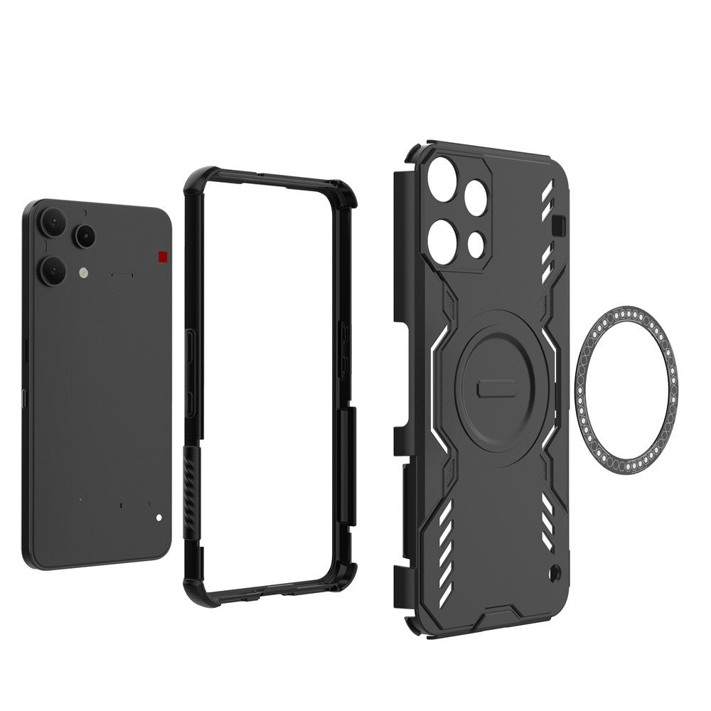 MagSafe tok Nothing Phone (3a) Lite-hoz, Techsuit, ArmorMag, Fekete