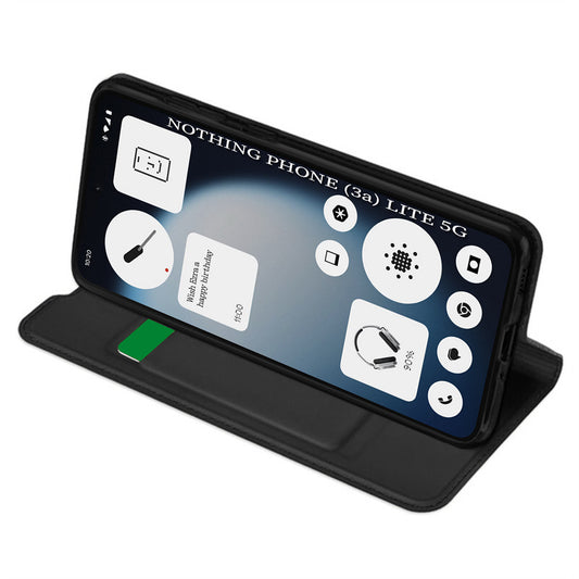 Tok Nothing Phone (3a) Lite-hoz, Techsuit, Magskin Book, Fekete