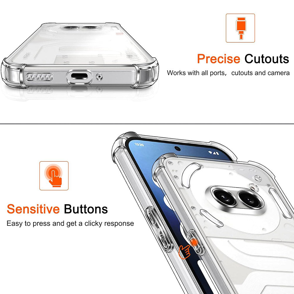 Tok a Nothing Phone (4a) Pro-hoz, Techsuit, Ütésálló Átlátszó, Átlátszó