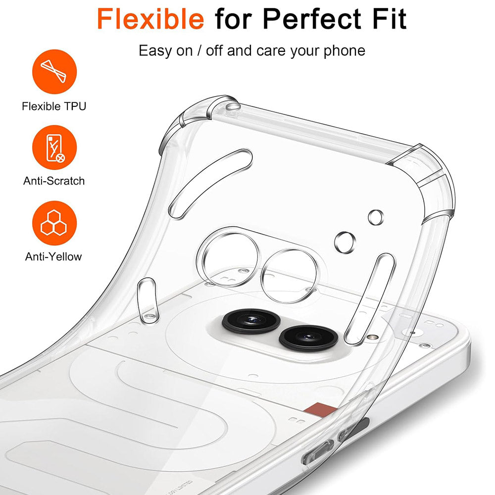 Tok a Nothing Phone (4a) Pro-hoz, Techsuit, Ütésálló Átlátszó, Átlátszó