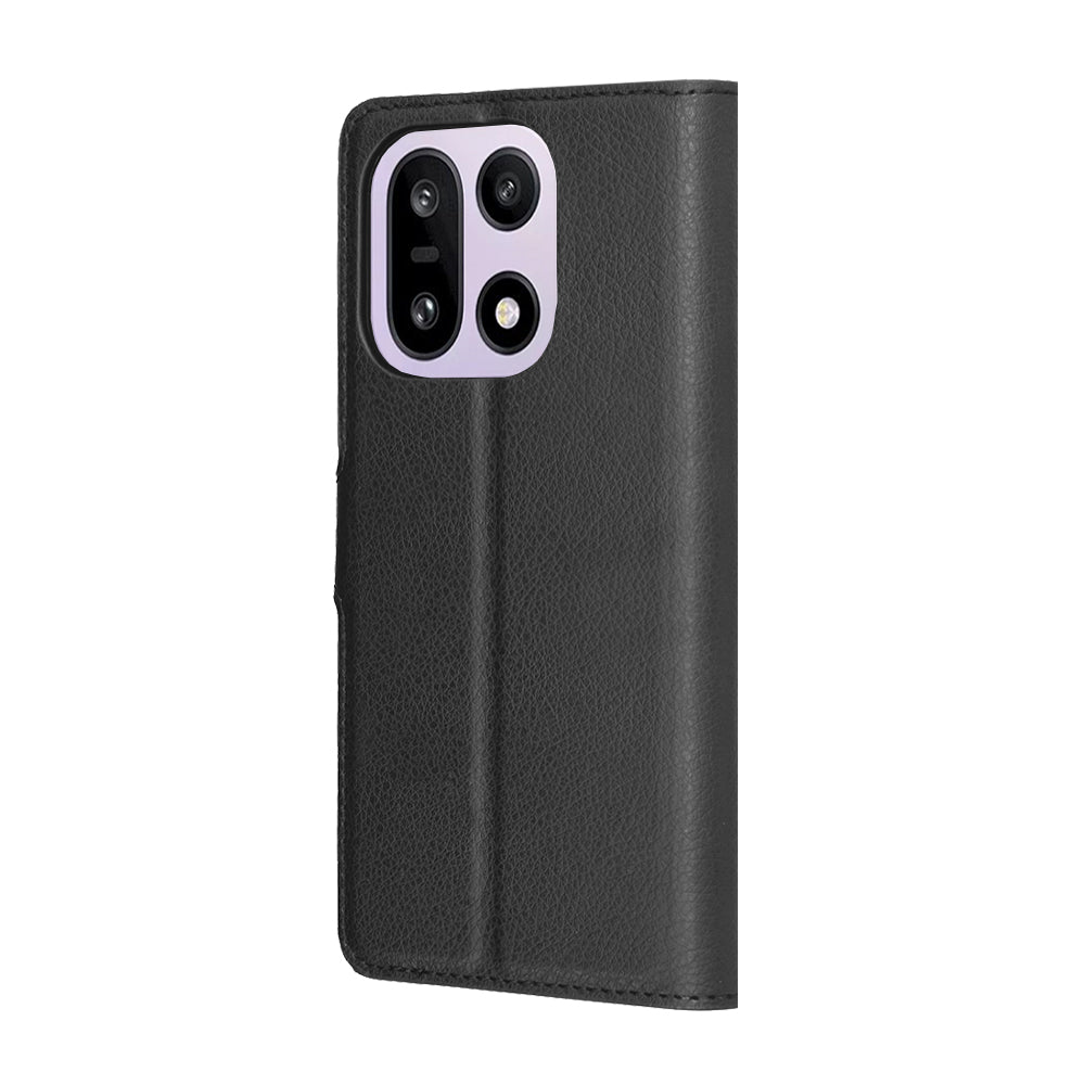Case for OnePlus 15, Techsuit, Leather Folio, Black