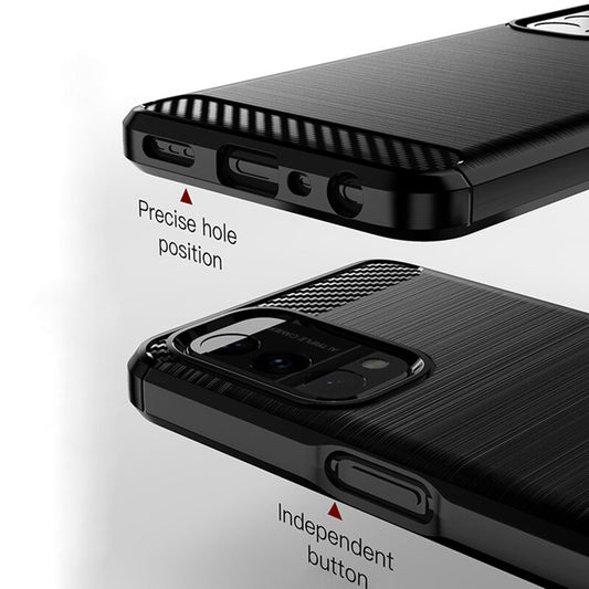 Tok OnePlus Nord N200 5G / Oppo A74 5G / A54 5G készülékhez, Techsuit, karbon, fekete
