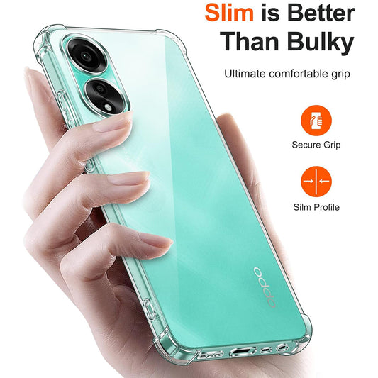 Tok Oppo A58 4G-hez, Techsuit, Ütésálló Átlátszó, Átlátszó