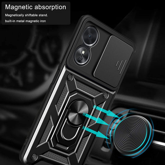 Tok Oppo A58 5G / A78 5G-hez, Techsuit, CamShield, Fekete
