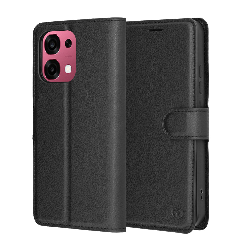 Tok Oppo A6 Pro 5G / A6 Pro 4G készülékhez, Techsuit, Leather Folio, Fekete