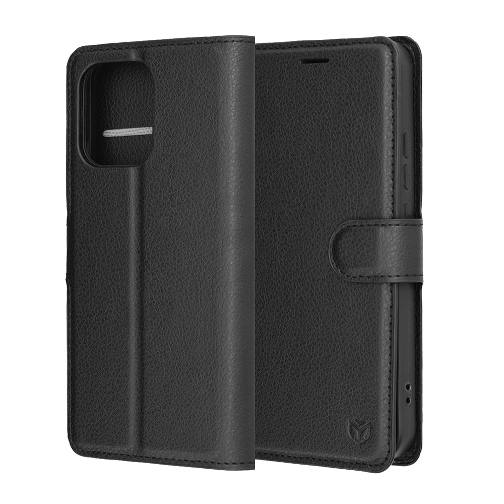 Tok Oppo A6 Pro 5G / A6 Pro 4G készülékhez, Techsuit, Leather Folio, Fekete