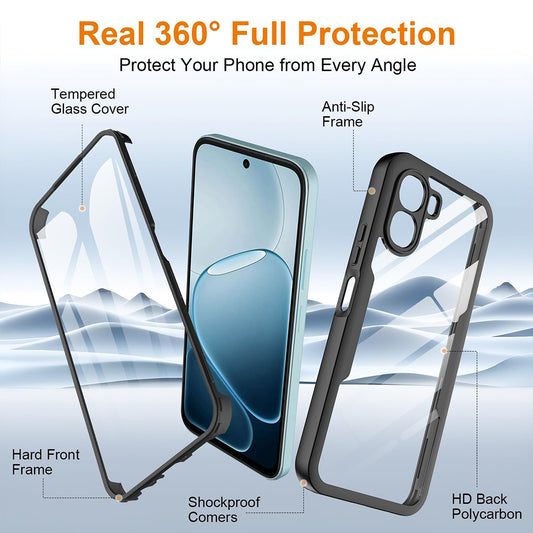 Tok Oppo A6k 4G / A6x 4G / A6x készülékhez, Techsuit, ColorVerse 360, Fekete