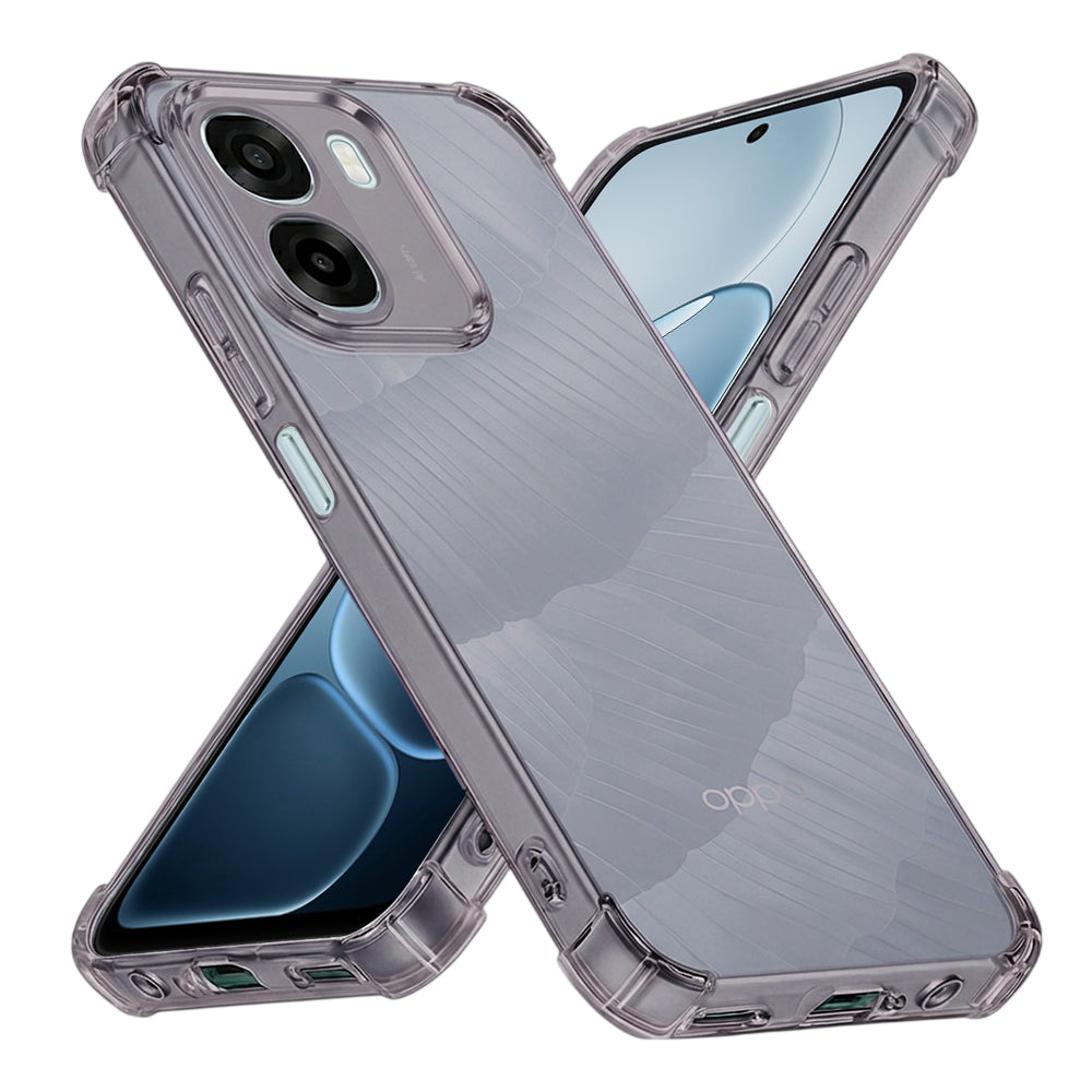 Tok Oppo A6k 4G / A6x 4G / A6x készülékhez, Techsuit, ütésálló átlátszó, füstszínű