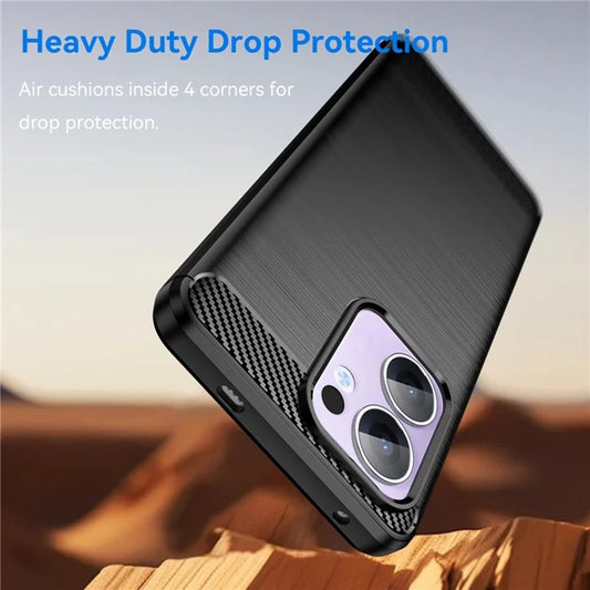 Tok Oppo Reno13 FS 5G / Reno13 F 4G / Reno13 F készülékhez, Techsuit, karbon, fekete