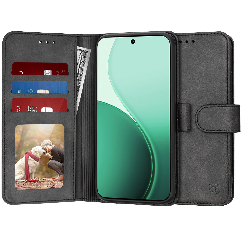 Tok a Oppo Reno14-hez, Techsuit, Diary Book, Fekete