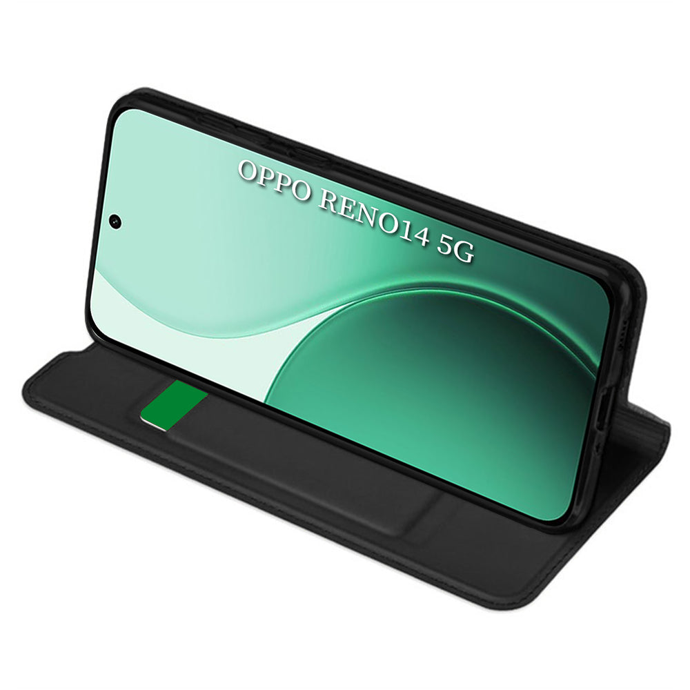 Tok a Oppo Reno14-hez, Techsuit, Magskin Book, Fekete