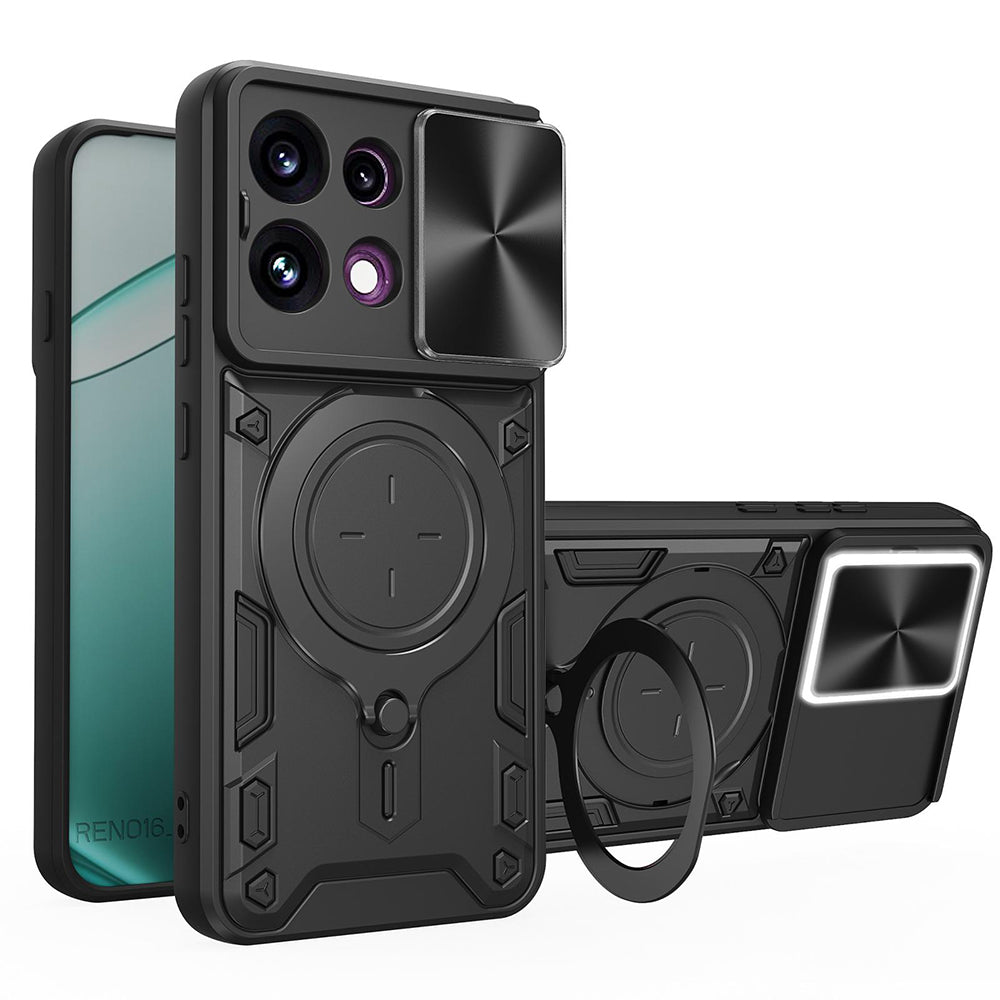 Tok Oppo Reno16 F / Reno16 FS-hez, Techsuit, CamGuard Pro, Fekete