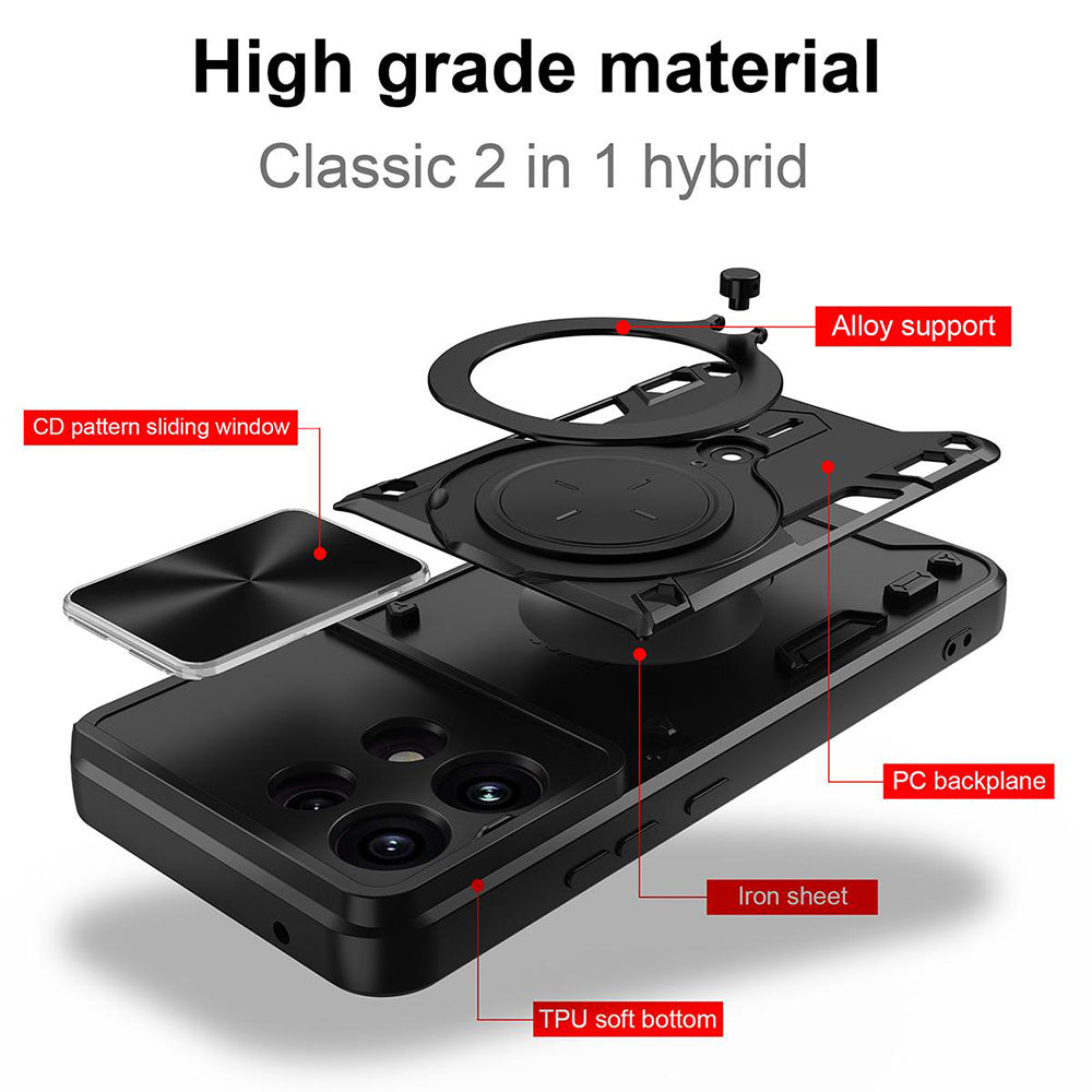 Tok Oppo Reno16 F / Reno16 FS-hez, Techsuit, CamGuard Pro, Fekete