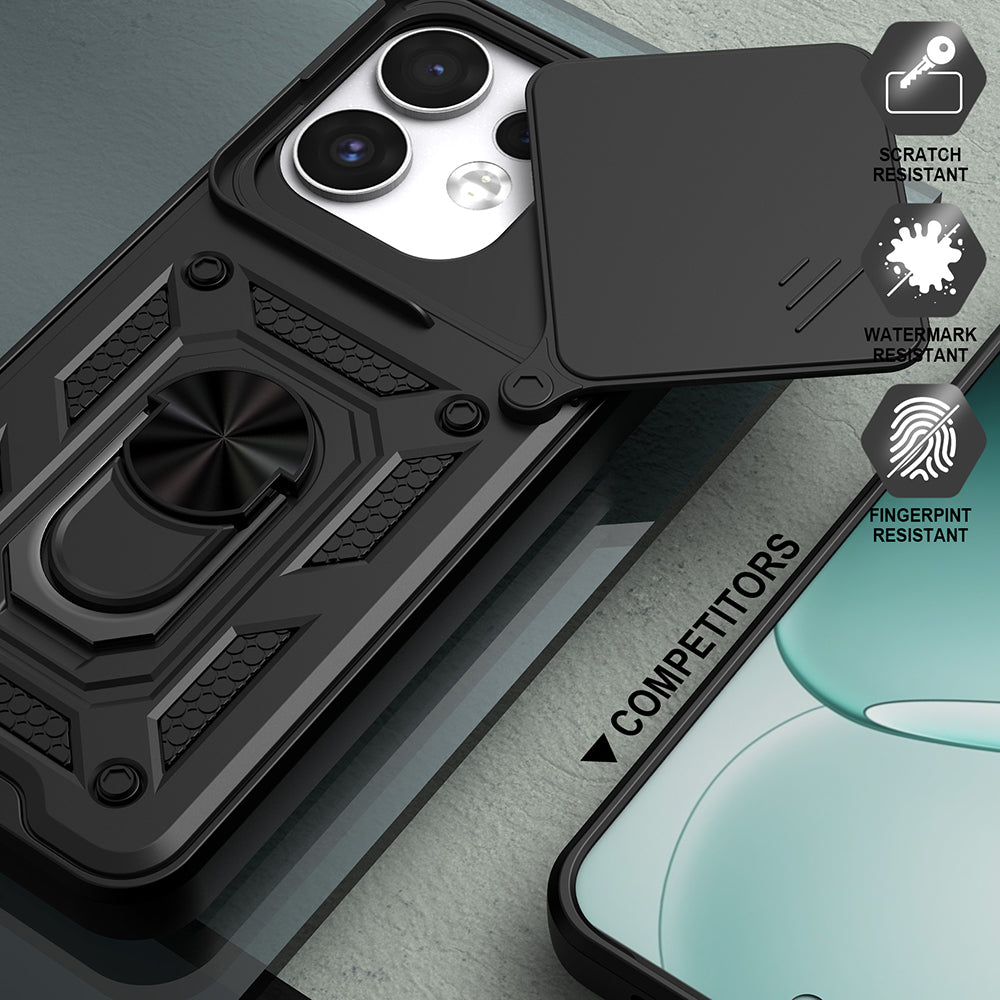 Case for Oppo Reno16 / Reno16 Pro, Techsuit, CamShield, Black