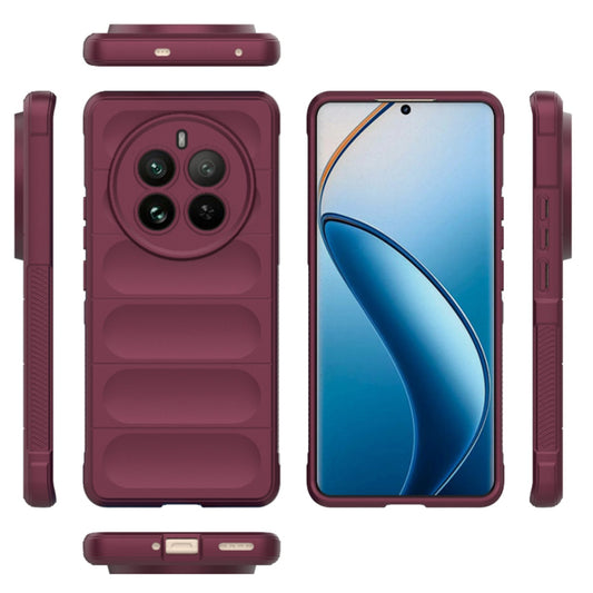 Tok Realme 12 Pro / 12 Pro+ készülékhez, Techsuit, Magic Shield, Bordó