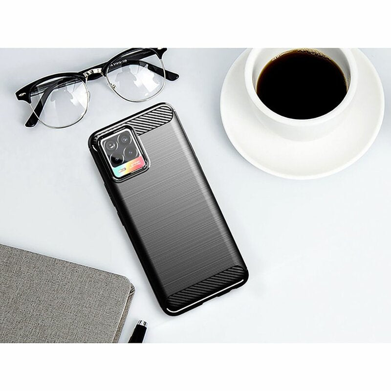 Tok Realme 8 Pro / 8-hoz, Techsuit, Karbon, Fekete