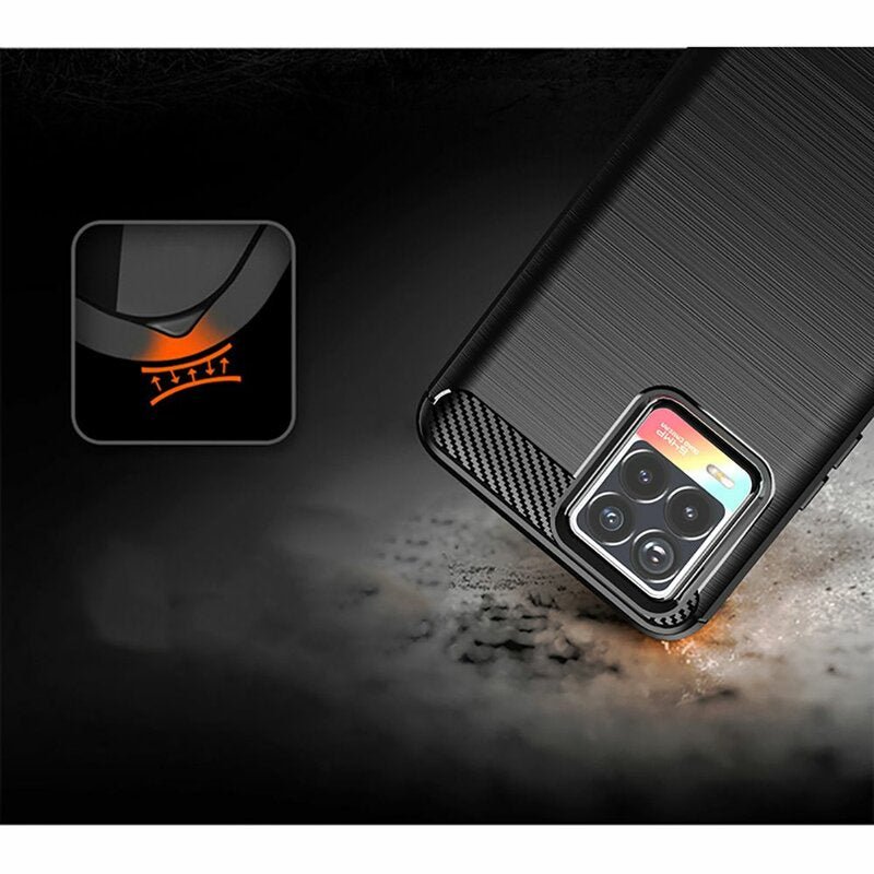 Tok Realme 8 Pro / 8-hoz, Techsuit, Karbon, Fekete