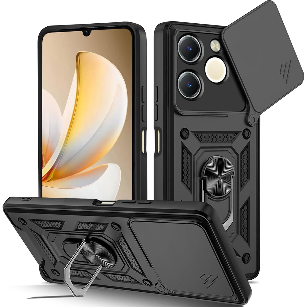 Tok a Realme Note 70T-hez, Techsuit, CamShield, Fekete