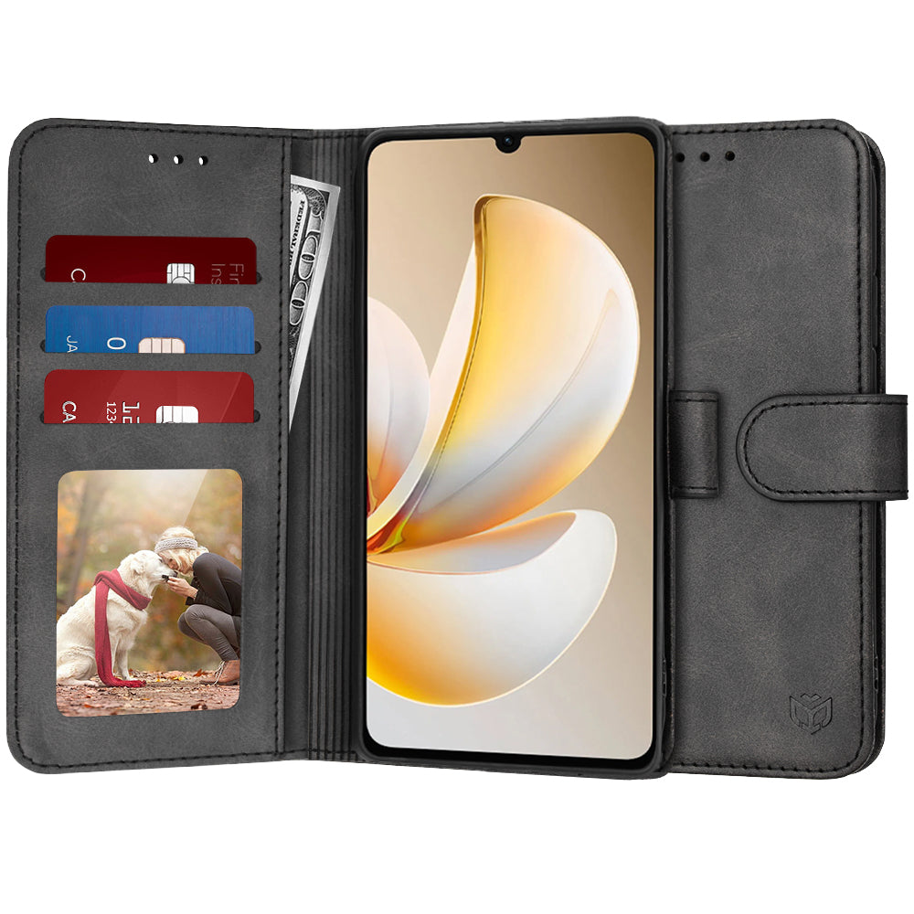 Tok a Realme Note 70T-hez, Techsuit, Diary Book, Fekete
