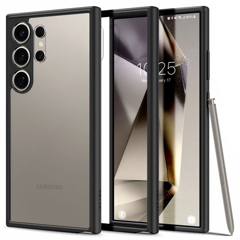 Tok Samsung Galaxy S24 Ultra S928-hoz, Spigen, Ultra Hybrid, Matt Fekete