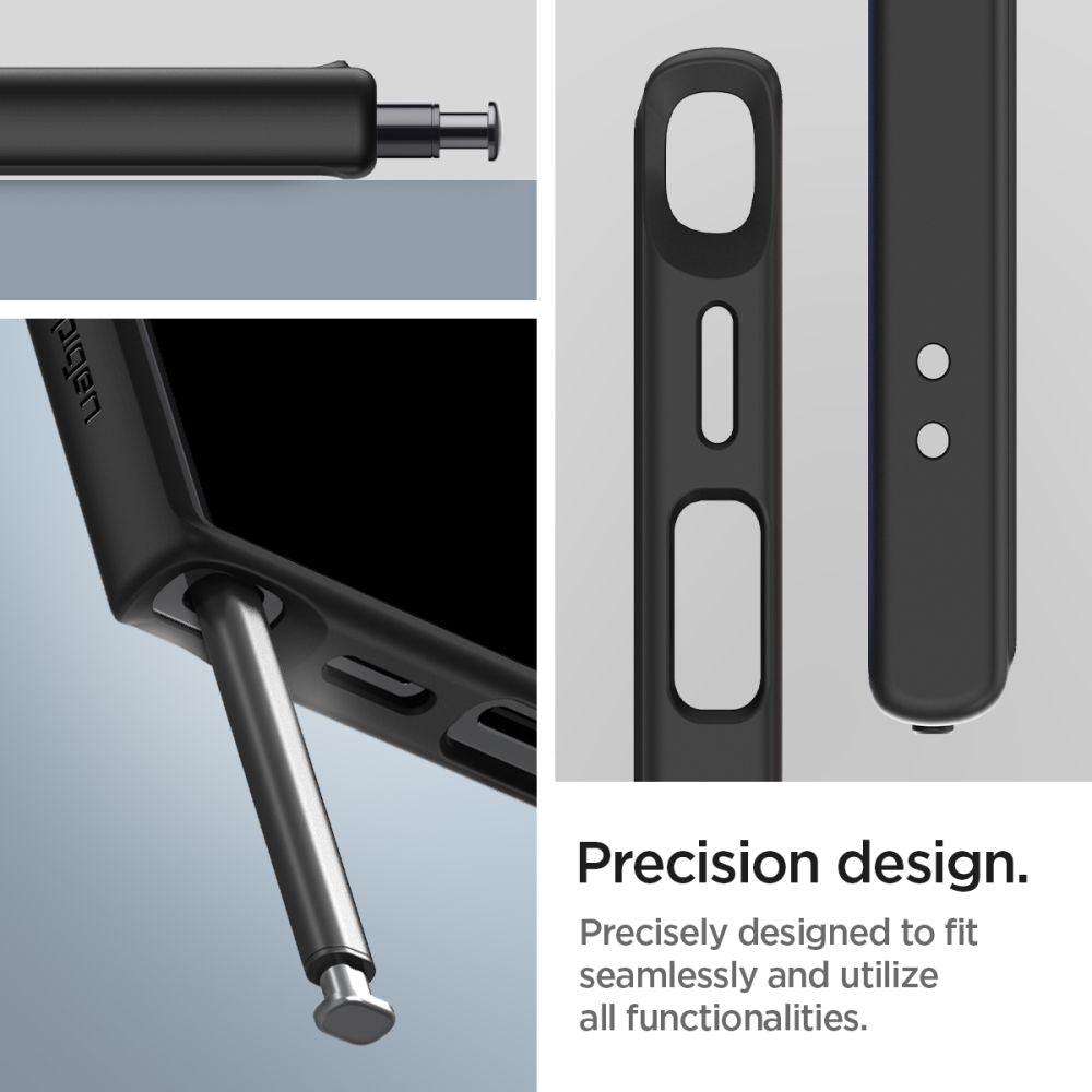 Tok Samsung Galaxy S24 Ultra S928-hoz, Spigen, Ultra Hybrid, Matt Fekete