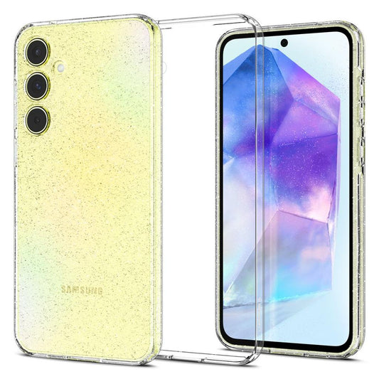 tok Samsung Galaxy A55 5G A556, Spigen, folyadékkristályos csillogás, átlátszó ACS07538