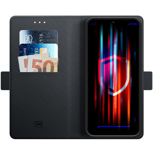 tok Samsung Galaxy A16 5G A166 / A16 4G A165, 3MK, pénztárca, Fekete