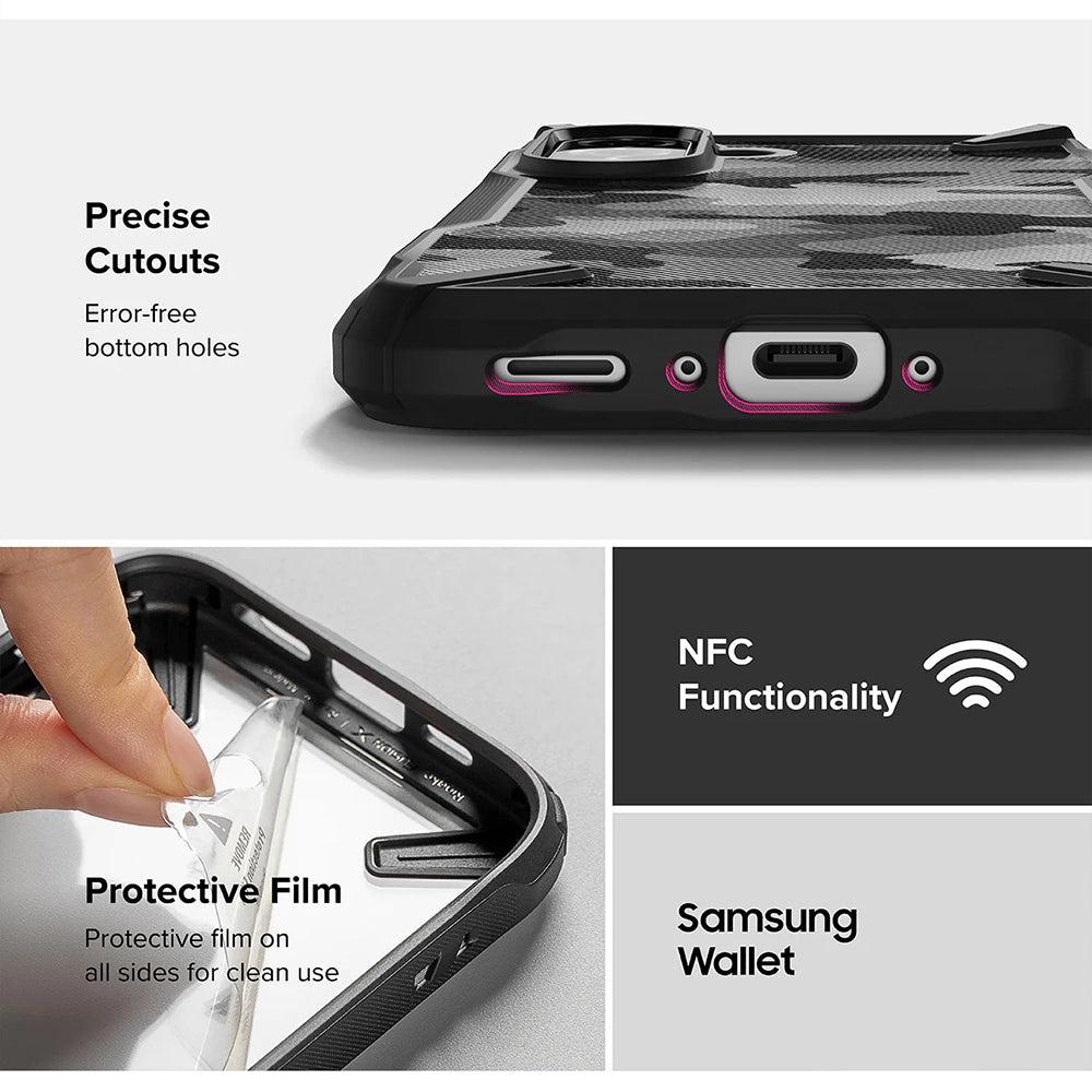 Tok Samsung Galaxy A56 A566 / A36 A366 készülékhez, Ringke, Fusion X Camo, Fekete