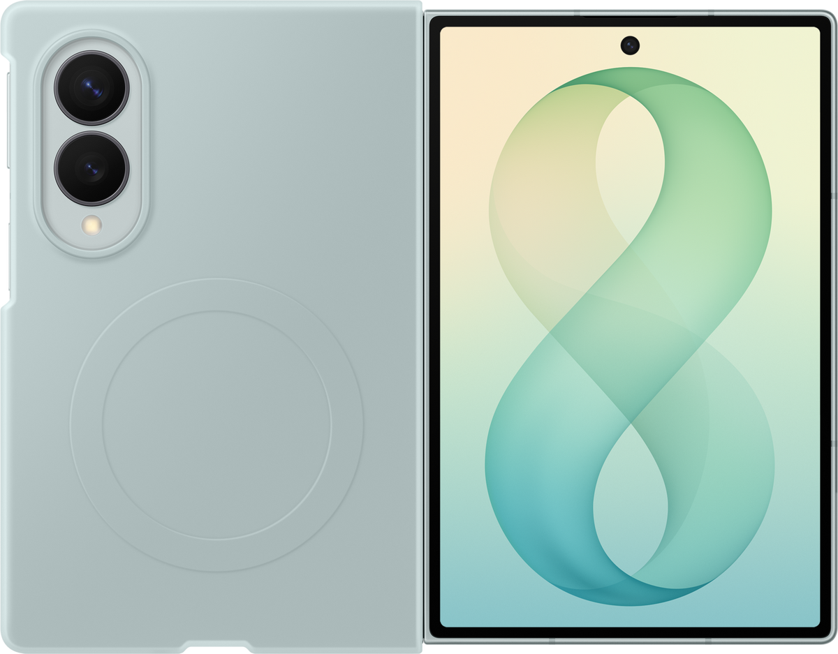 Tok Samsung Galaxy Z Fold8 F971-hez, Szilikon Mágneses Tok, Zöld EF-EF971CGEGWW