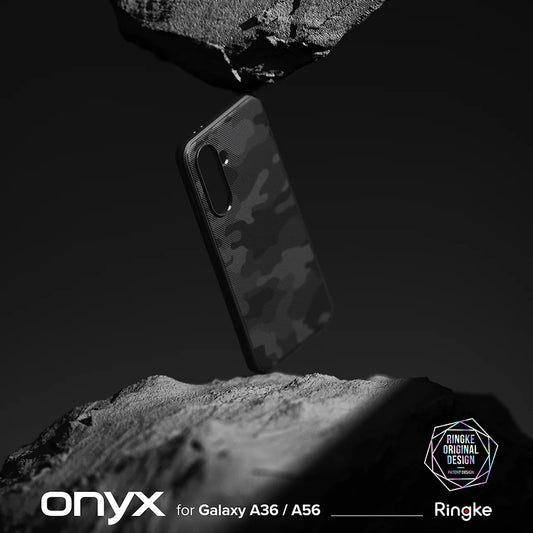 Tok Samsung Galaxy A56 A566 / A36 A366 készülékhez, Ringke, Onyx Camo, Fekete