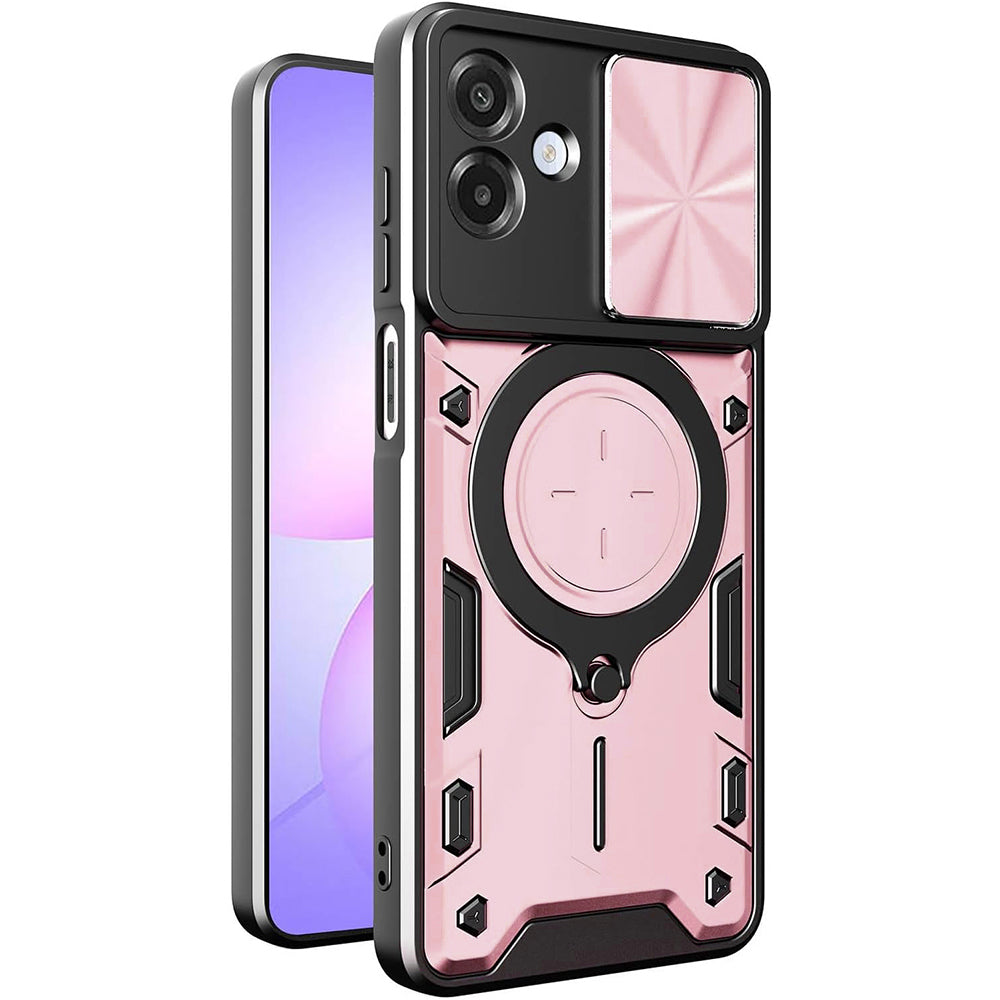 Tok Samsung Galaxy A07 4G A075-hez, Techsuit, CamGuard Pro, Rózsaszín