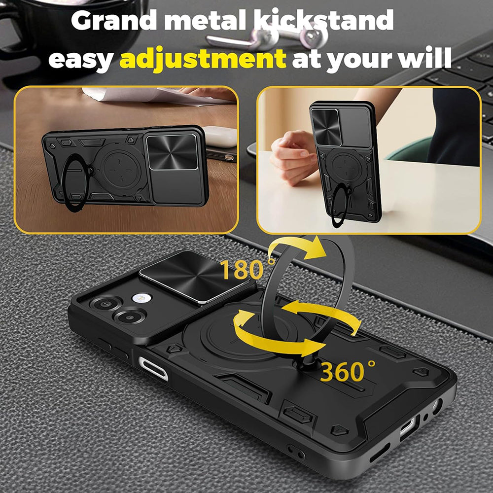 Tok Samsung Galaxy A07 4G A075-hez, Techsuit, CamGuard Pro, Rózsaszín