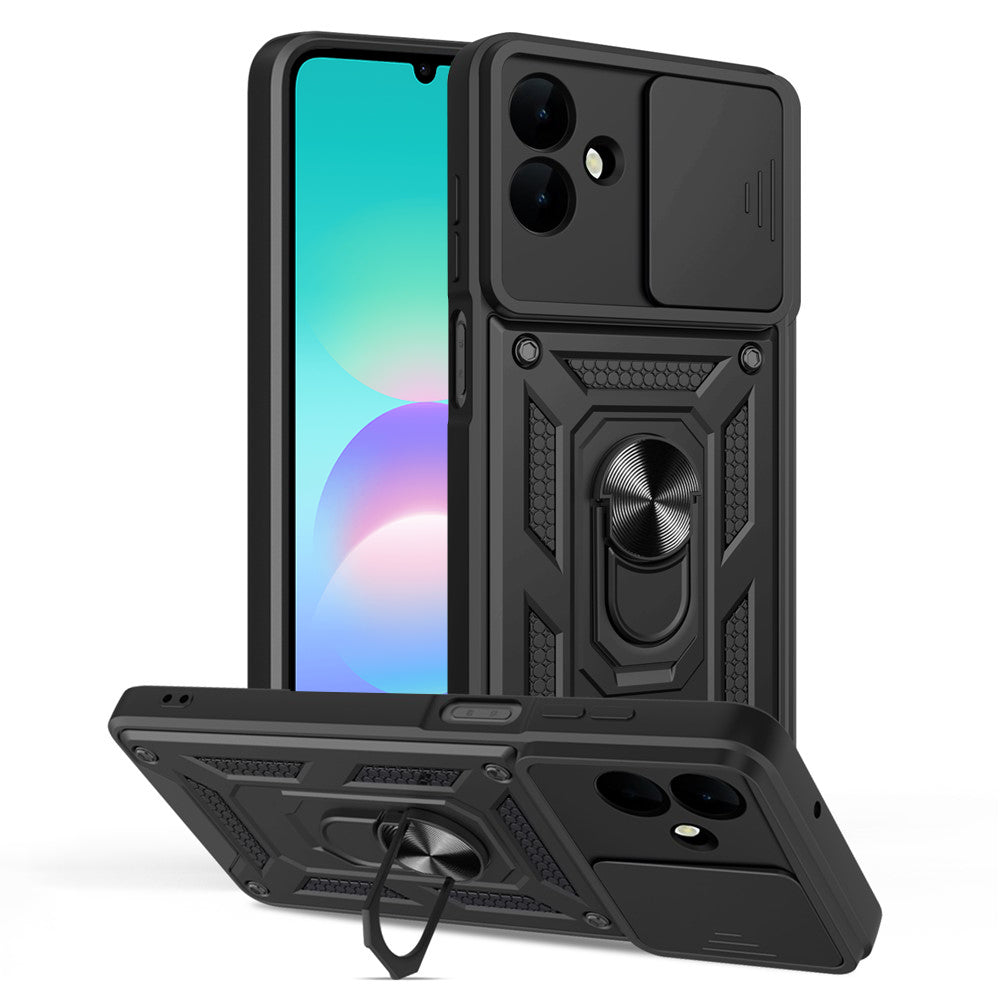 Tok Samsung Galaxy A08 4G A085 / A07 5G A076, Techsuit, CamShield, Fekete