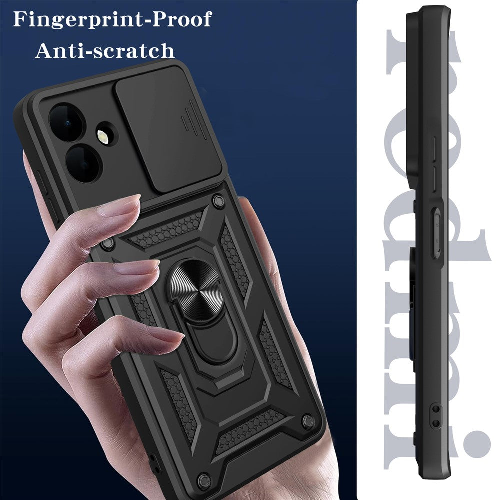 Tok Samsung Galaxy A08 4G A085 / A07 5G A076, Techsuit, CamShield, Fekete