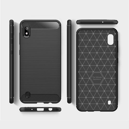 Tok Samsung Galaxy A10 A105 / M10 M105, Techsuit, Karbon, Fekete