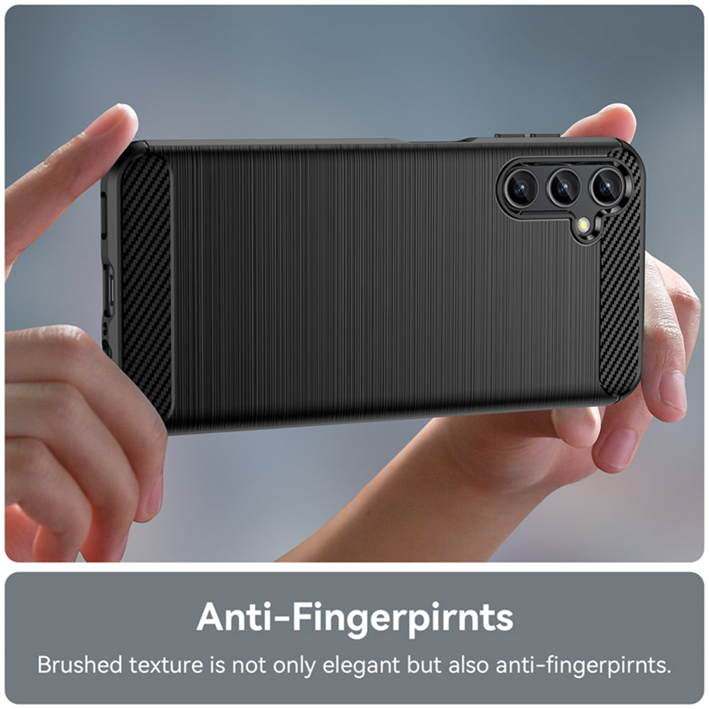 Tok Samsung Galaxy A14 A145 / A14 5G A146, Techsuit, Karbon, Fekete