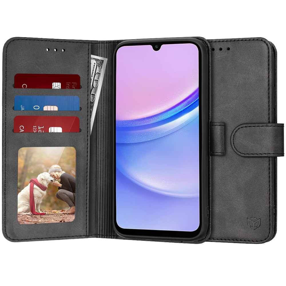 Tok Samsung Galaxy A15 5G A156 / A15 A155, Techsuit, Diary Book, Fekete